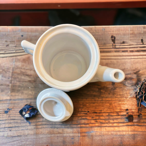 Vintage Teapot - White Bamboo (California Pantry, China)