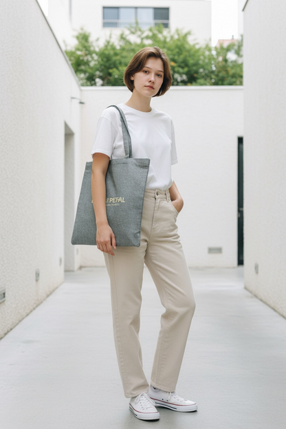Leaf &amp; Petal Gray Tote Bag