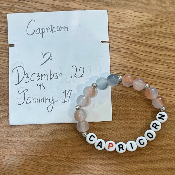 Glass Bead Bracelet - Zodiac