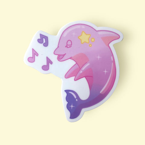 Vinyl Sticker - Singing Dolphin