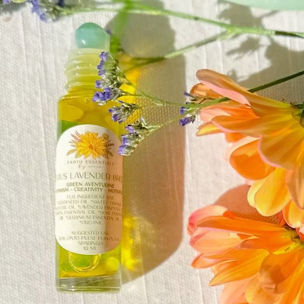 Gemstone Aromatherapy Essential Oil Rollerball - Citrus Lavender