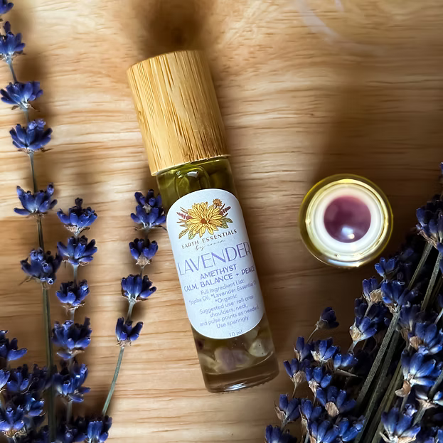 Gemstone Aromatherapy Essential Oil Rollerball - Lavender