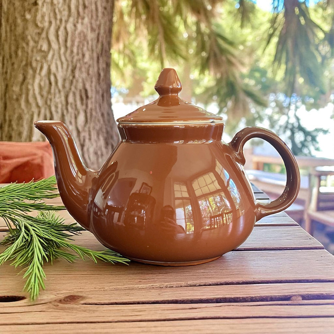 Vintage Teapot - Brown Boston (Hall, USA)