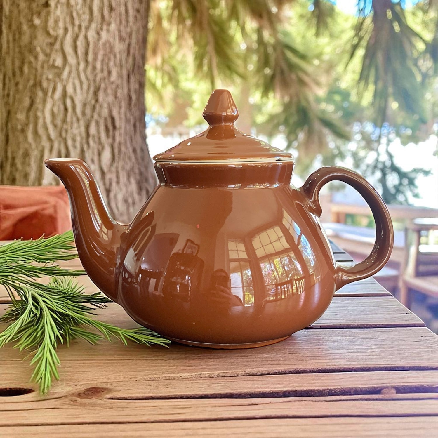 Vintage Teapot - Brown Boston (Hall, USA)