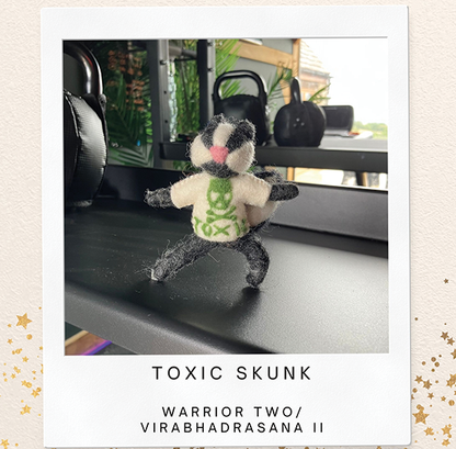 Handmade Felt Ornament - Toxic Skunk