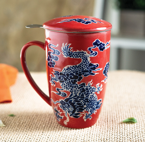 Red/Blue Dragon Mug & Infuser