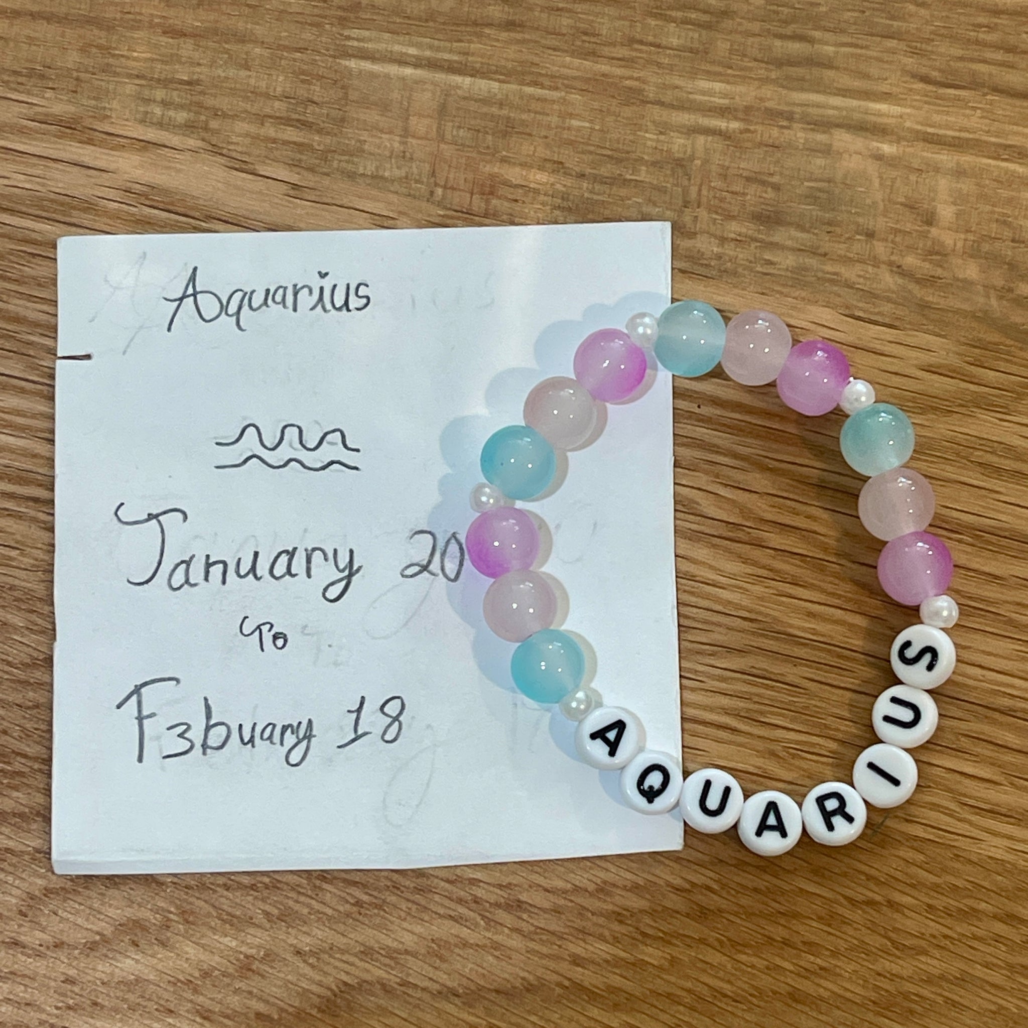 Glass Bead Bracelet - Zodiac