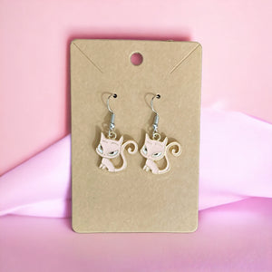 Steamed Stardust Cat Earrings - Pinky