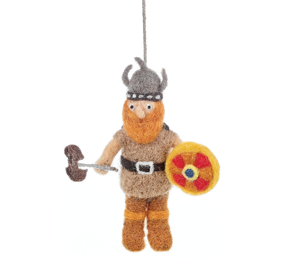 Handmade Felt Ornament - Sven the Viking