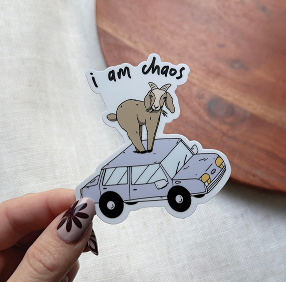 Vinyl Sticker - I Am Chaos Goat