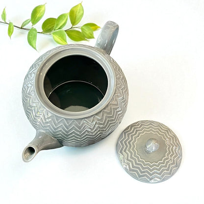 Vintage Teapot - Gray “Tea” (Signature, China)