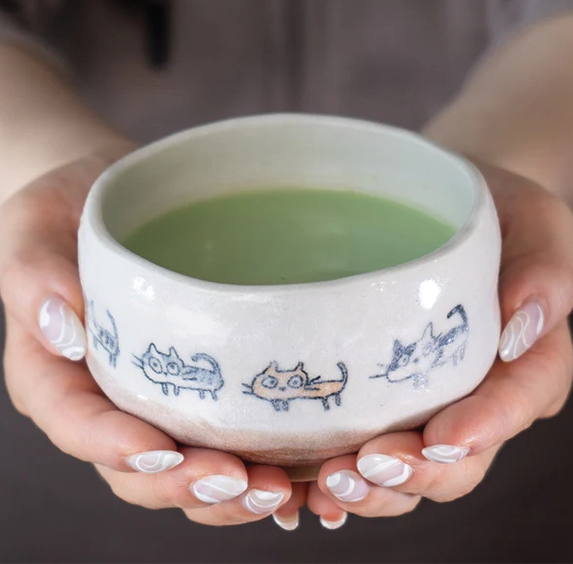Matcha Bowl - Neko Cats