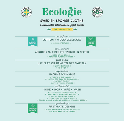 Swedish Sponge Cloth - Happy Camper