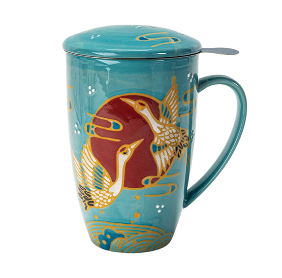 Japanese Crane Mug & Infuser