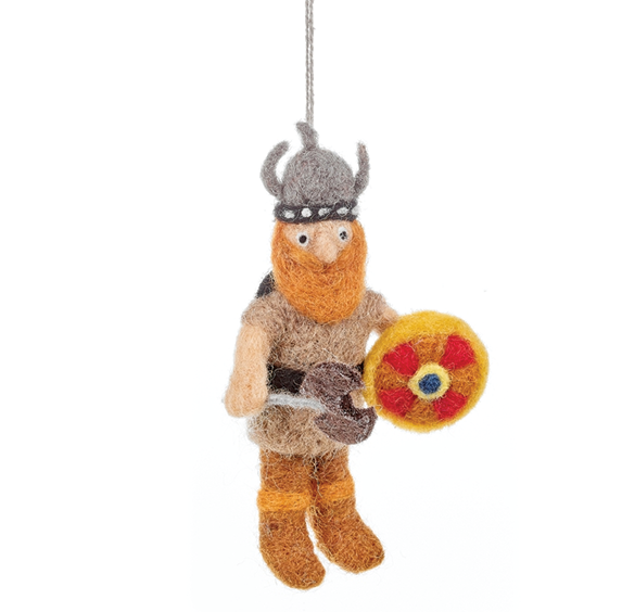 Handmade Felt Ornament - Sven the Viking