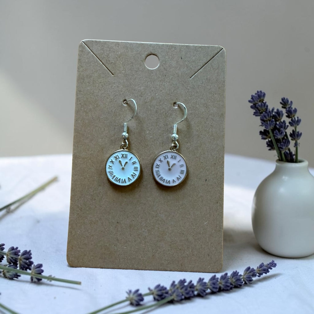 Steamed Stardust Earrings - Clocks