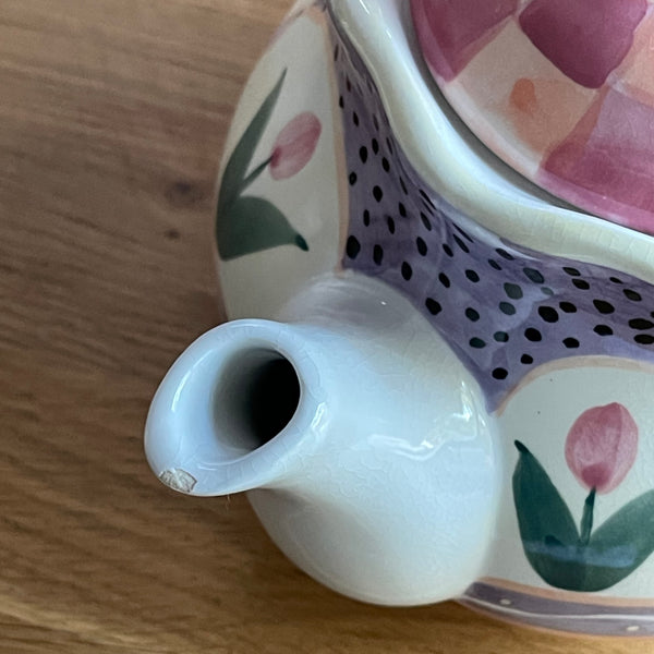 Vintage Teapot - Purple/Pink Floral (Ashley)