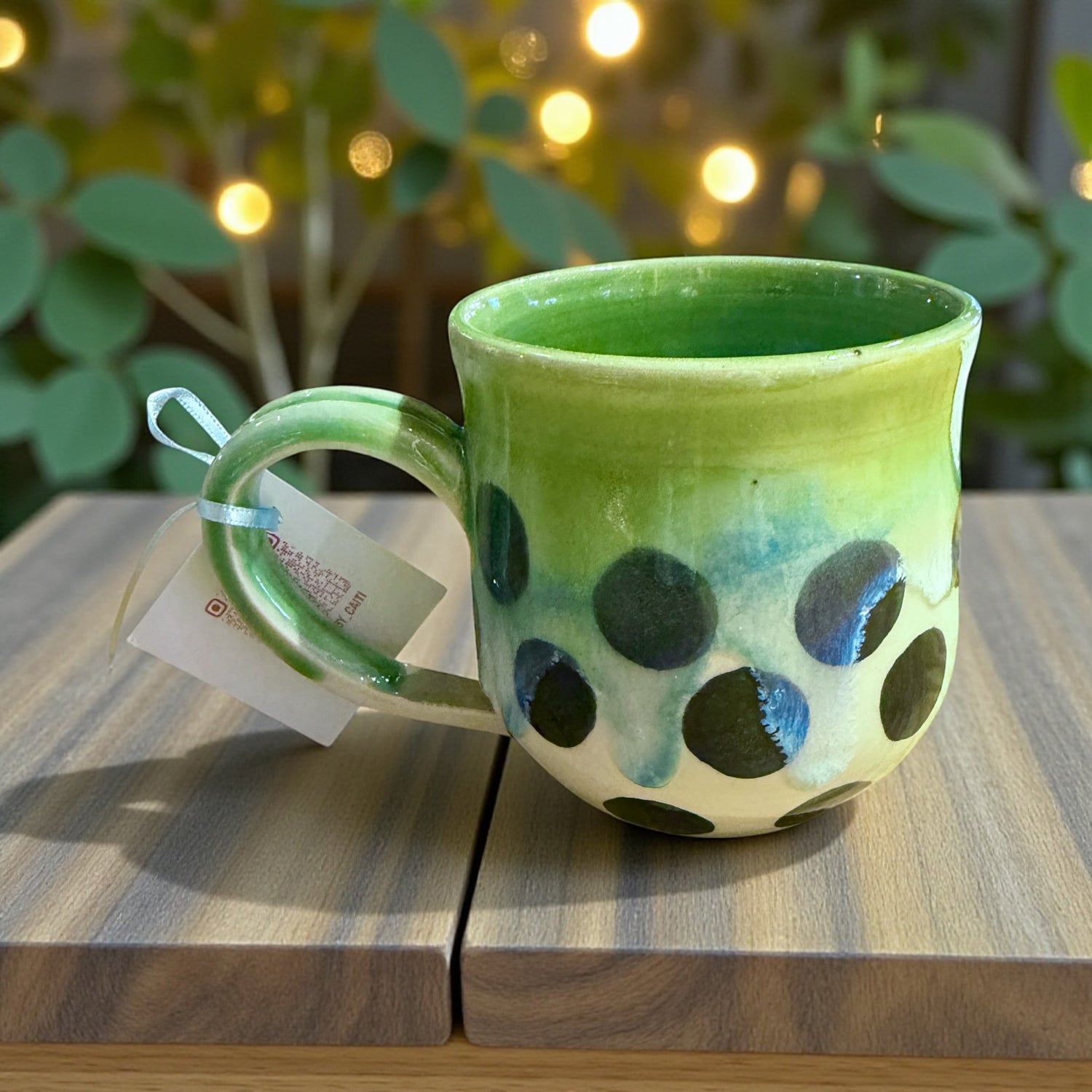 Pottery by Caiti - Polka Dot (Green)