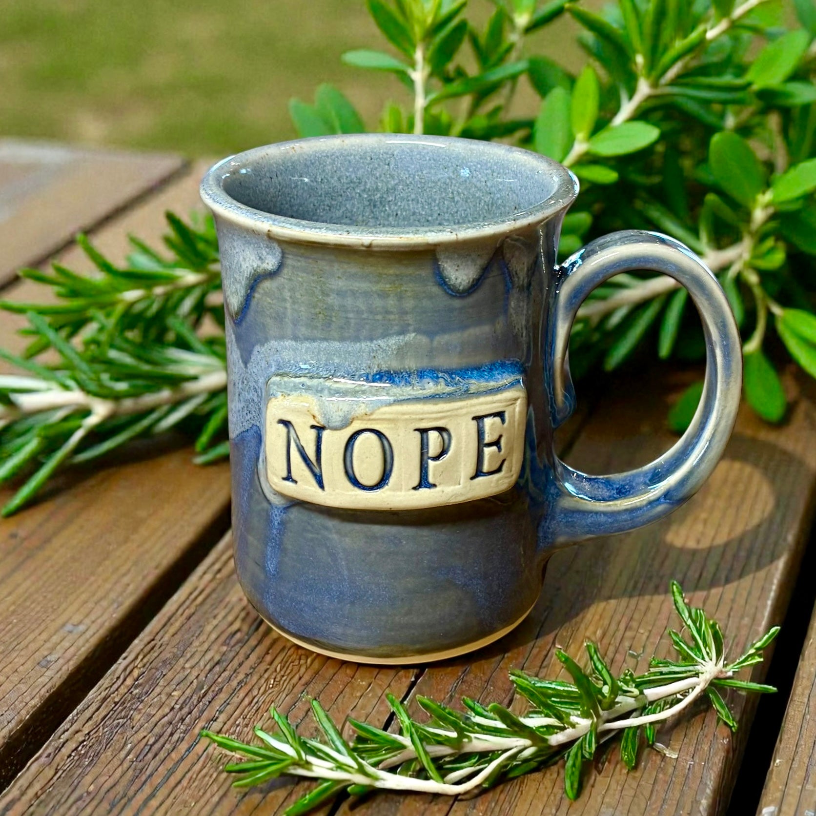 Boot Sole Pottery - Nope (Blue)