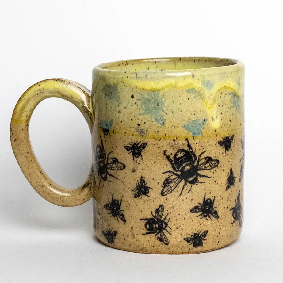 Bee Pattern with Yellow Dip Mug (12oz)