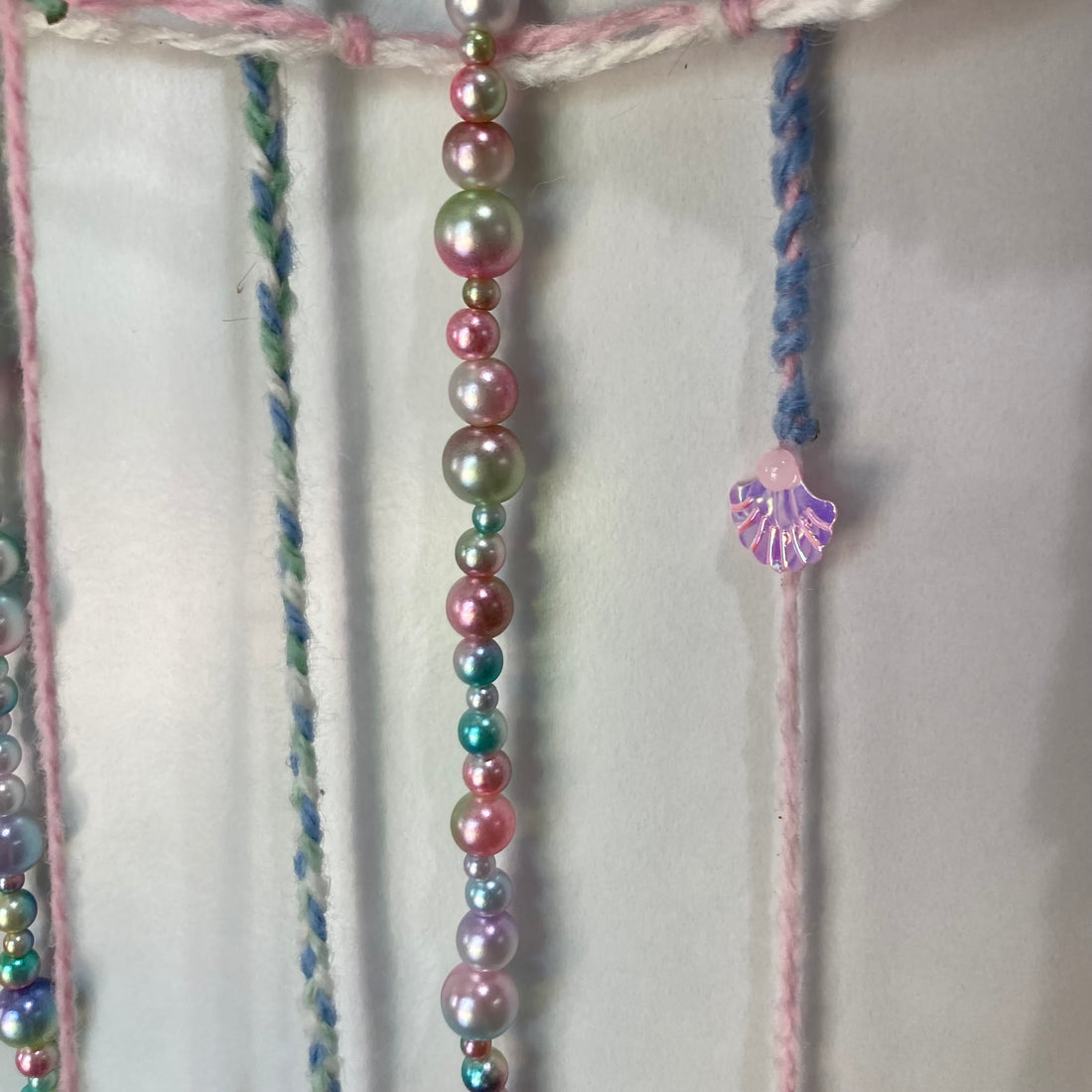 Suncatcher / Window Decor - Iridescent Yarn