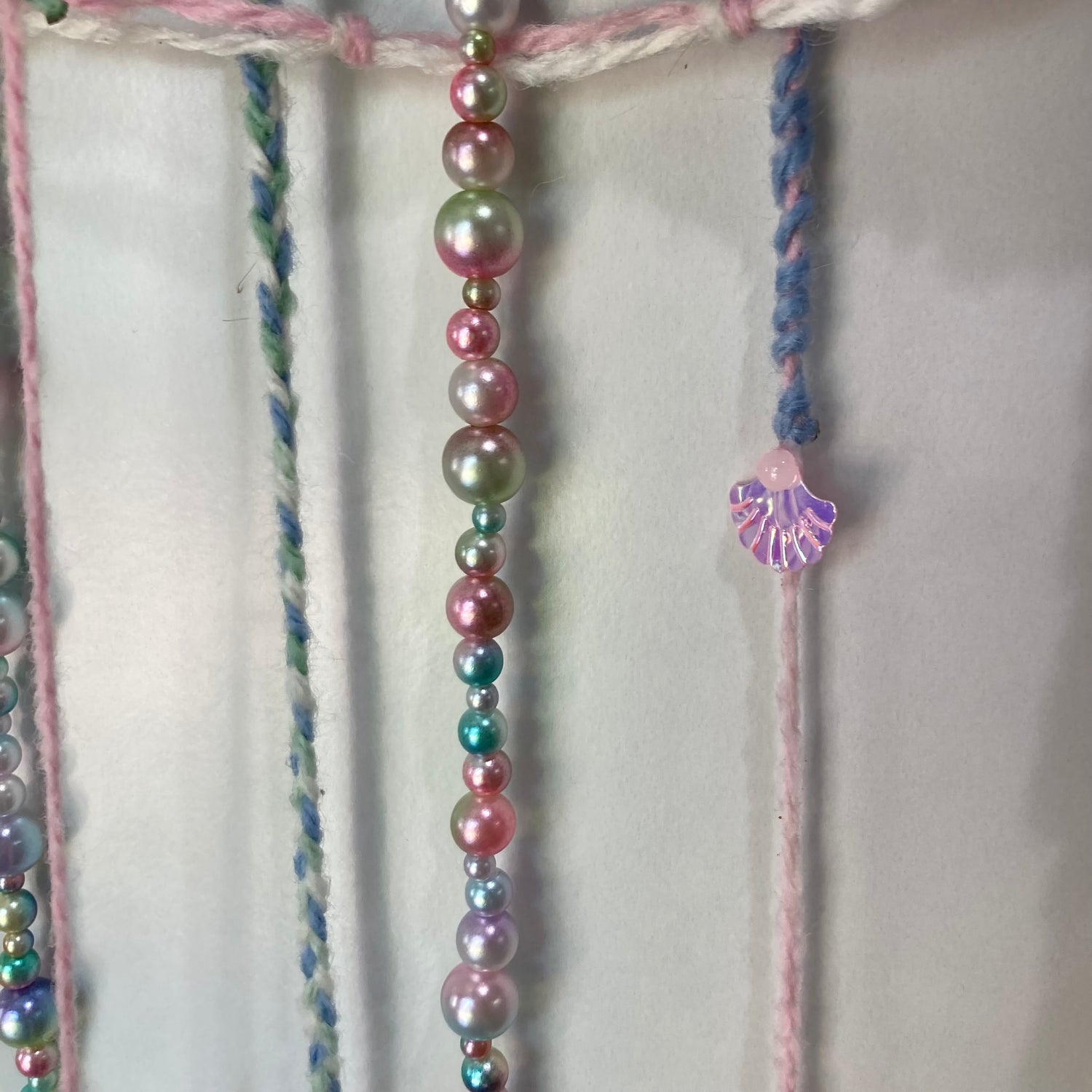 Suncatcher / Window Decor - Iridescent Yarn