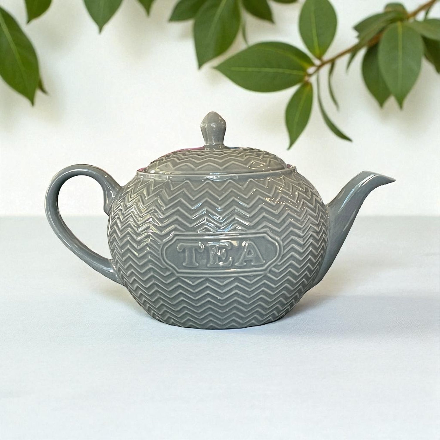Vintage Teapot - Gray “Tea” (Signature, China)