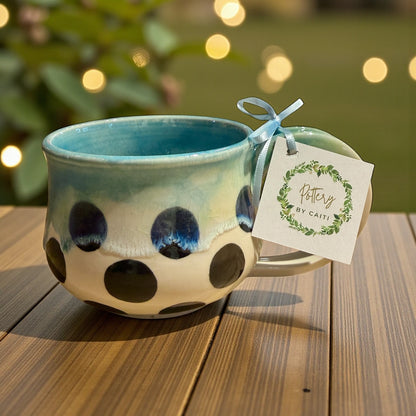 Pottery by Caiti - Polka Dot (Blue)