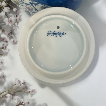 Vintage Teapot - Blue Hand Painted Floral (Arita Ware, Japan)