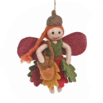 Handmade Felt Ornament - Amber the Autumnal Fairy