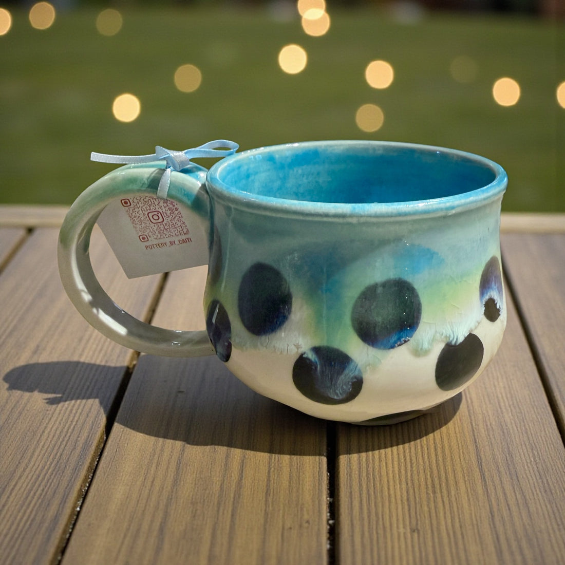 Pottery by Caiti - Polka Dot (Blue)