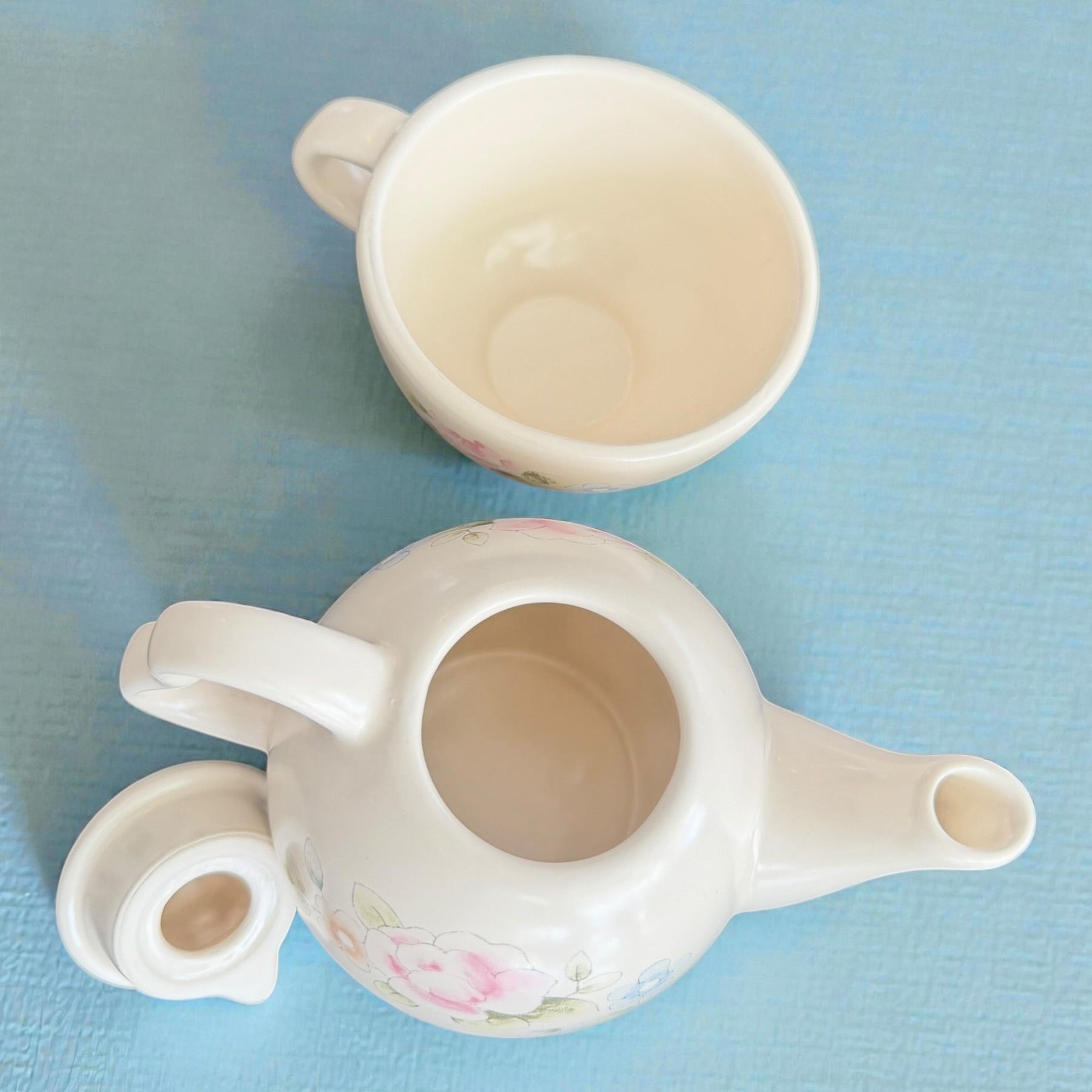 Vintage Teapot - Rose Tea for One (Pfaltzgraff, 1985, China)