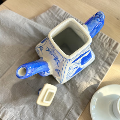 Vintage Teapot - Blue/White Square (The Canton Collection)