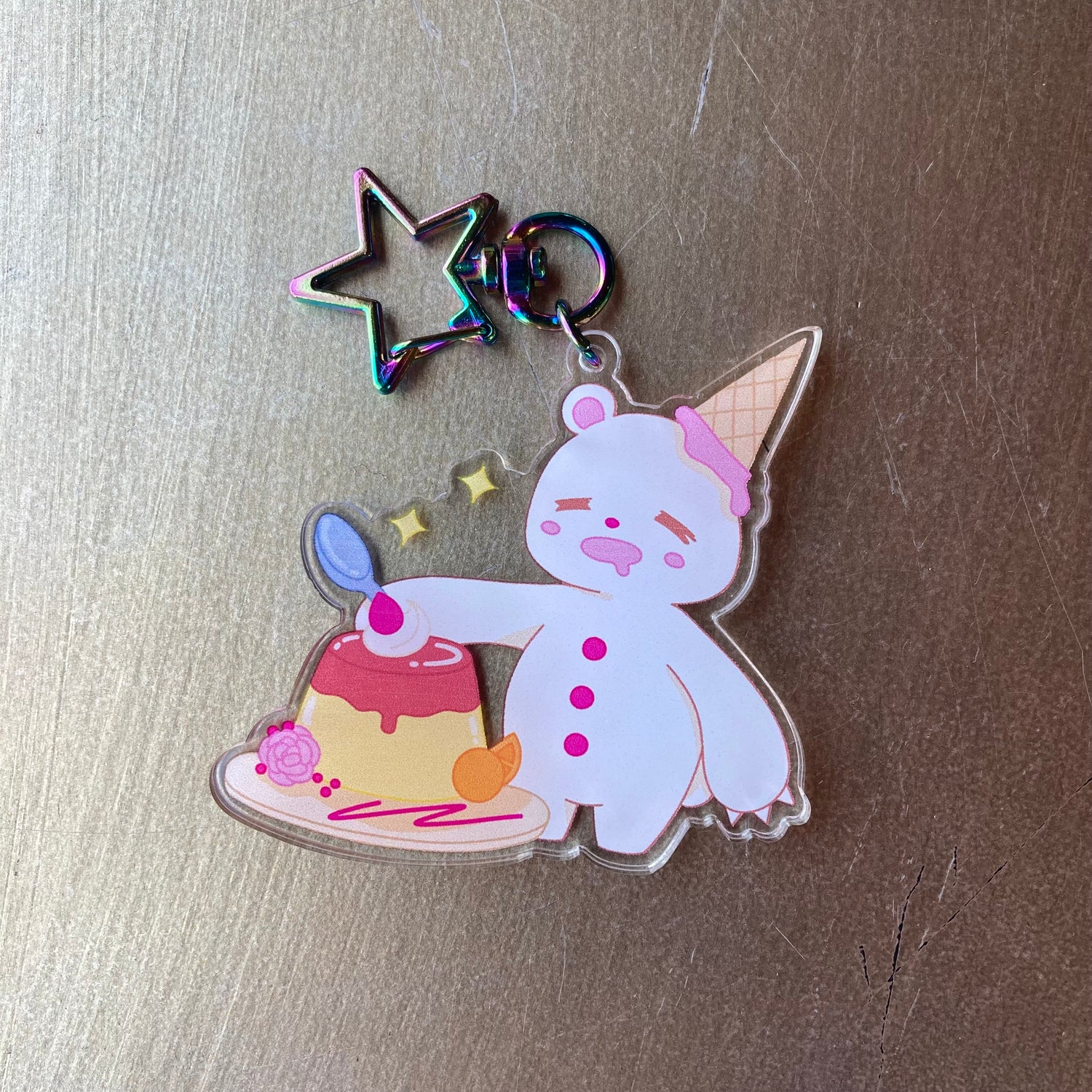Keychain/Charm - Beary Strong (Panda)