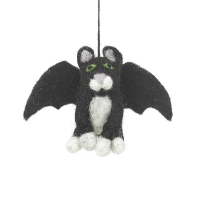 Handmade Felt Ornament - Batty Catty