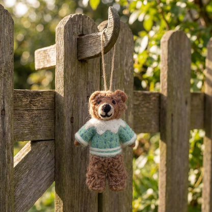 Handmade Felt Ornament - Bruce the Bear