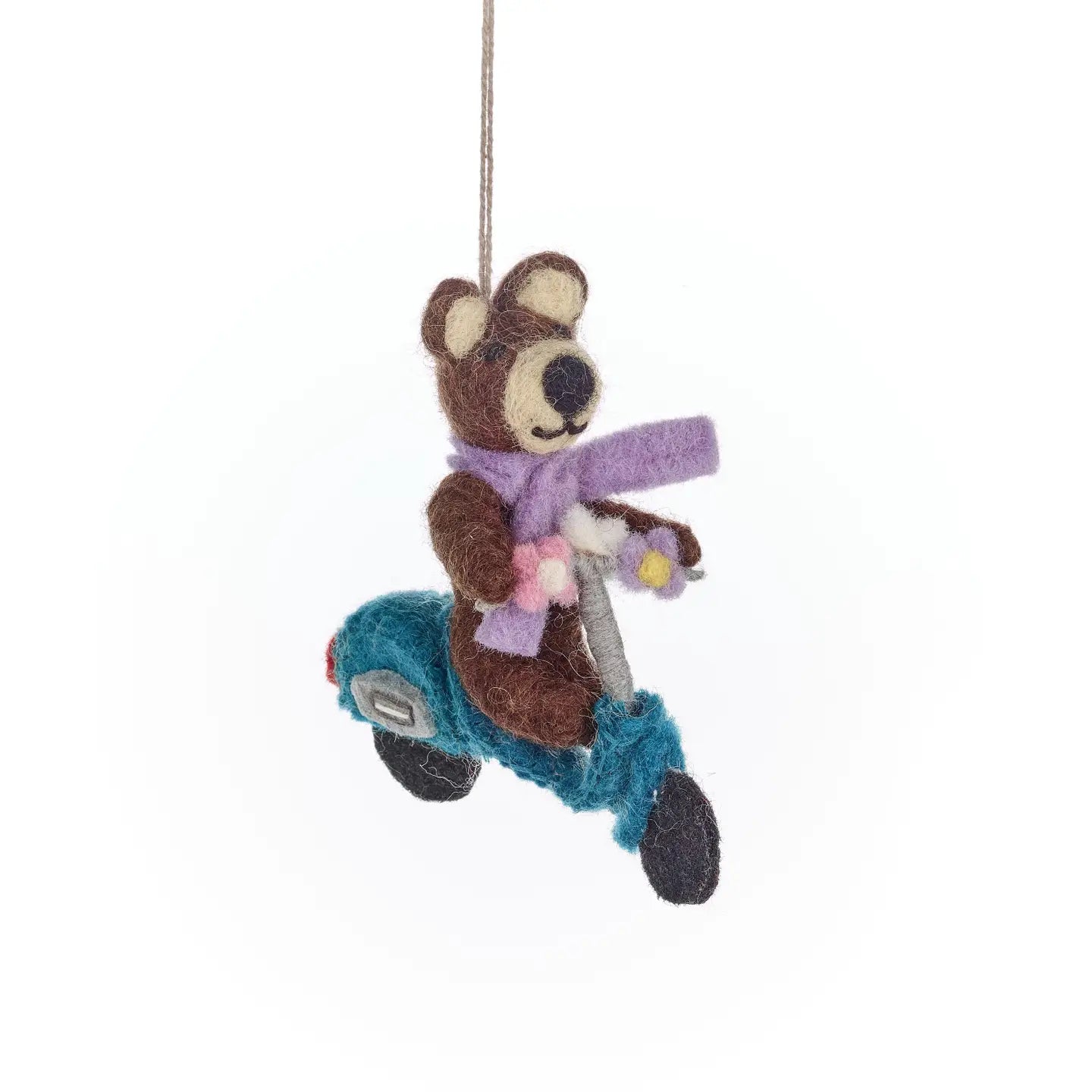 Handmade Felt Ornament - Buttercup the Bear
