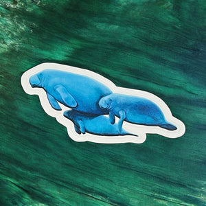 Vinyl Sticker - Manatee Family