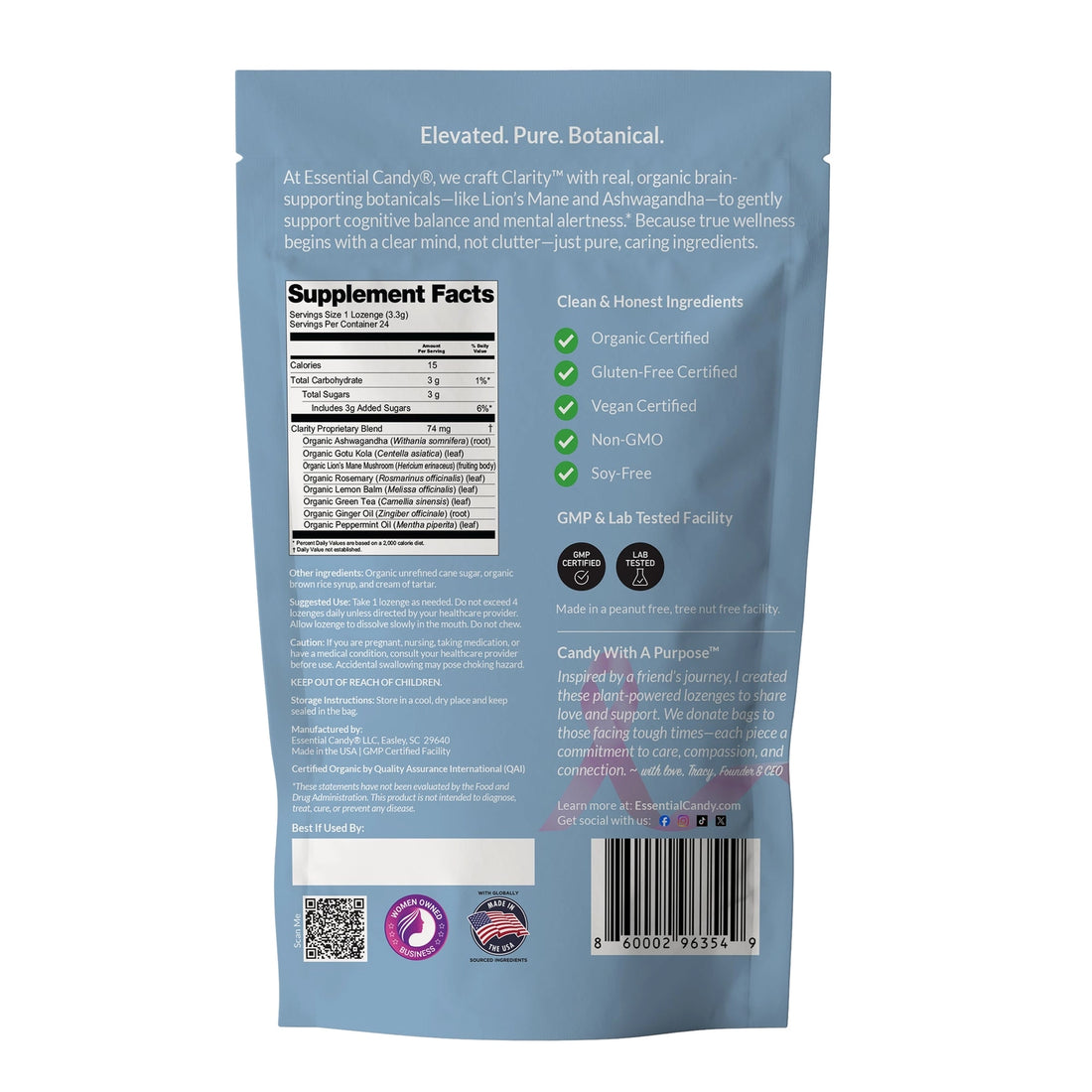 Functional Hard Candy - Clarity Botanical Lozenges