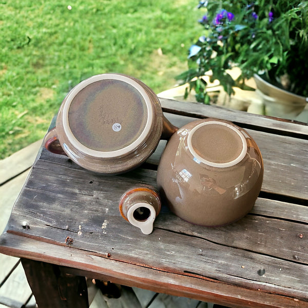 Vintage Teapot Set - Brown Tea for One (Unknown)