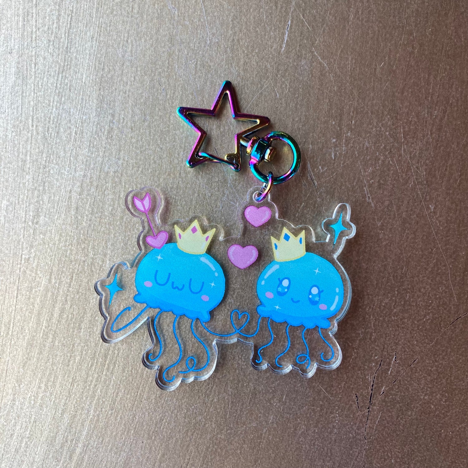 Keychain/Charm - Jellyfish in Love
