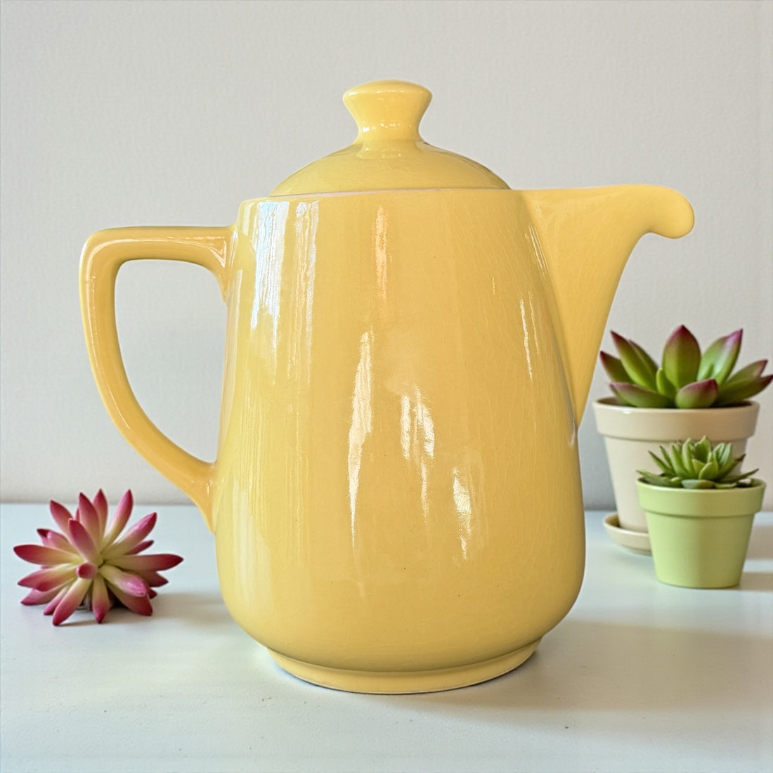 Vintage Teapot/Coffeepot - Yellow Melitta (1950s)