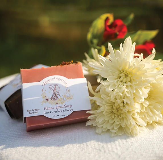 Edgewood Apiaries Soap - Rose Geranium &amp; Honey