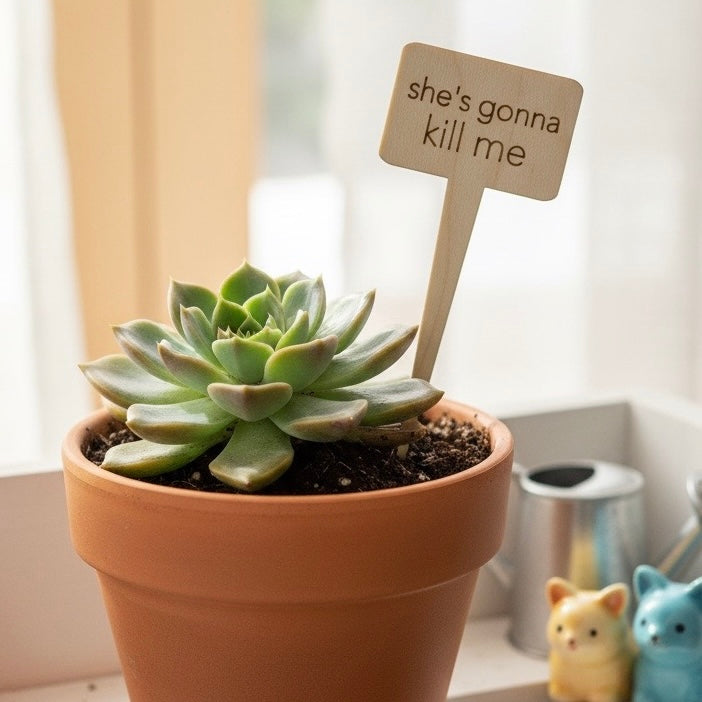Snarky Wood Plant Markers