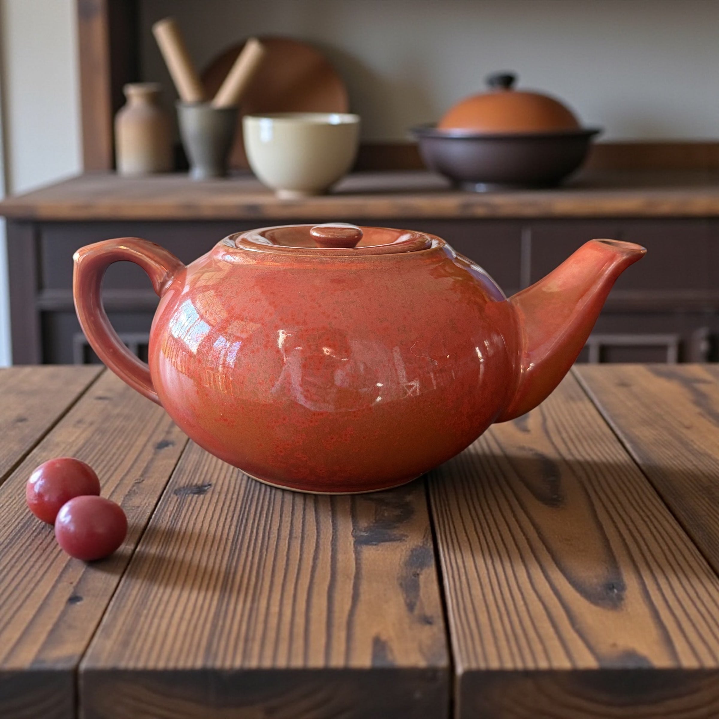 Vintage Teapot - Red Glaze (BIA Cordon Bleu, China)