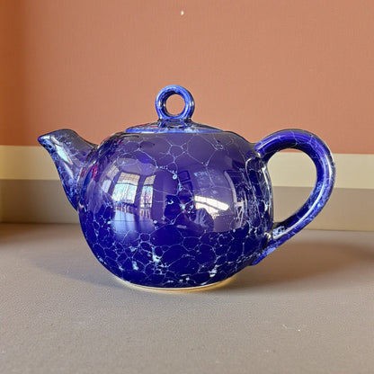 Vintage Teapot - Cobalt Blue Marble (Henriksen Imports, China)