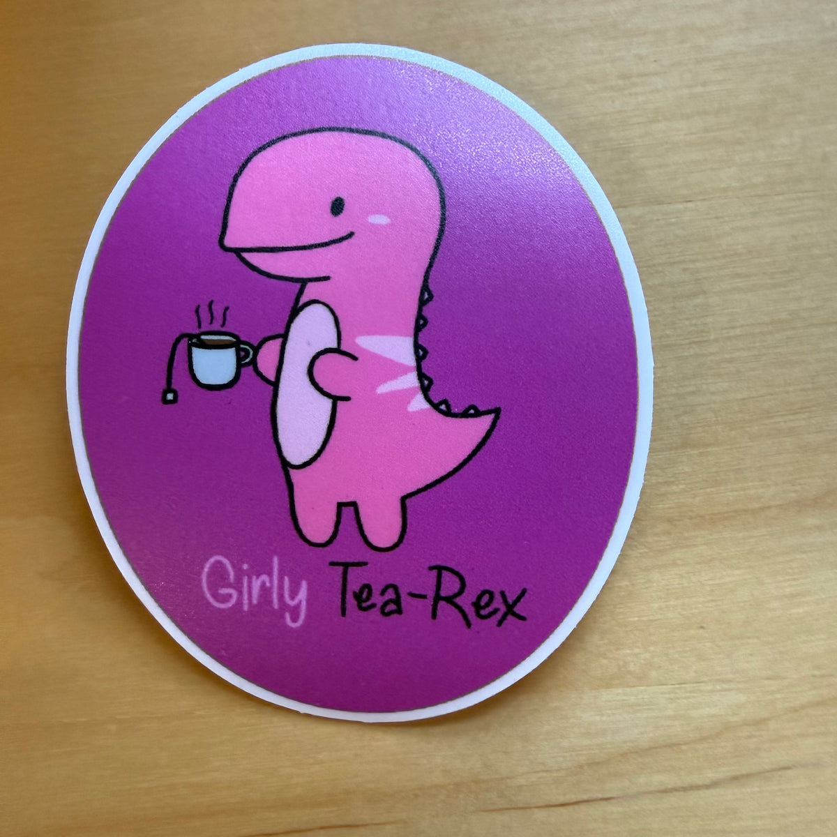 Vinyl Sticker - Girly Tea Rex