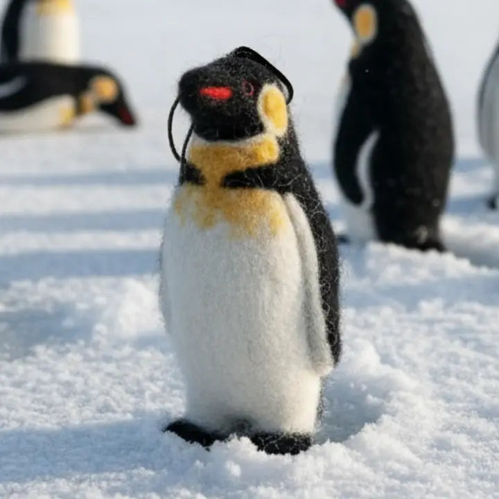 Handmade Felt Ornament - Eddie the Emperor Penguin