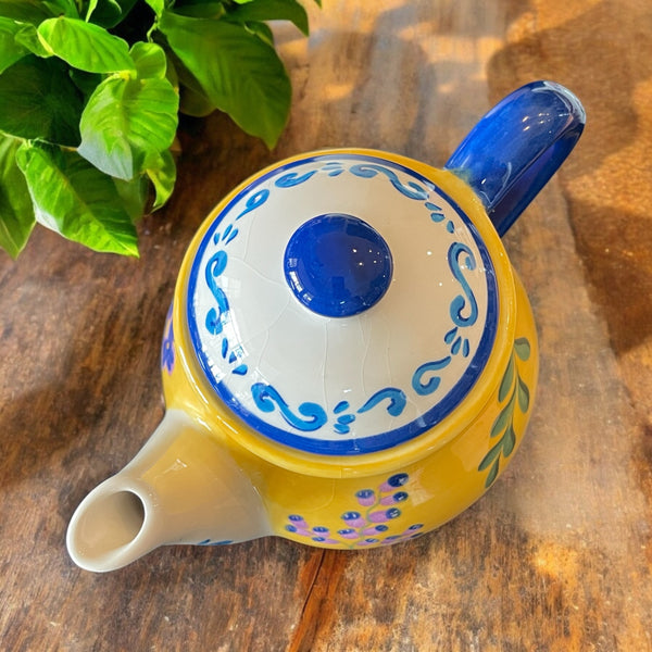 Vintage Teapot - Yellow Floral (Nancy Wright for Saparna, Philippines)