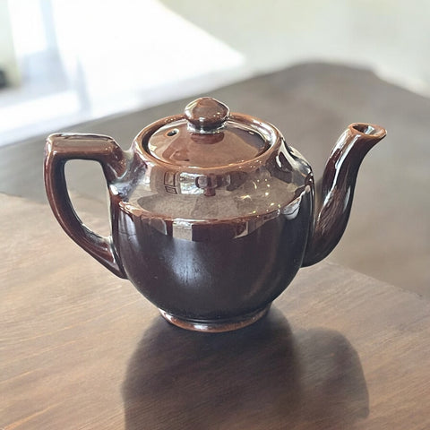 Vintage Teapot - Small Brown Redware (Japan)